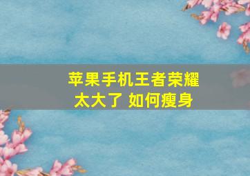 苹果手机王者荣耀太大了 如何瘦身